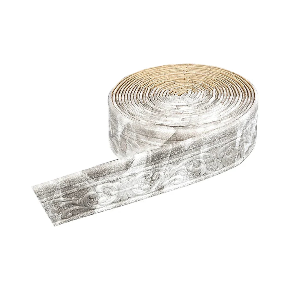 10m 3D Self-Adhesive Wall Trim Skirting Border | Waterproof