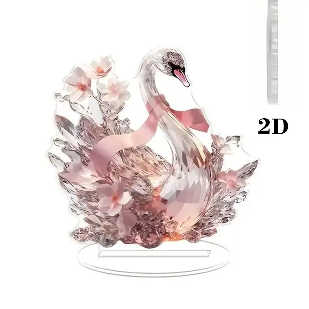 2D Acrylic Cat Statue – Colorful Miniature Desktop Decoration