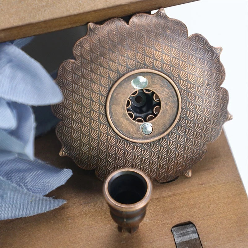 Metal Lotus Buddha Incense Burner & Stick Holder | Zen Censer