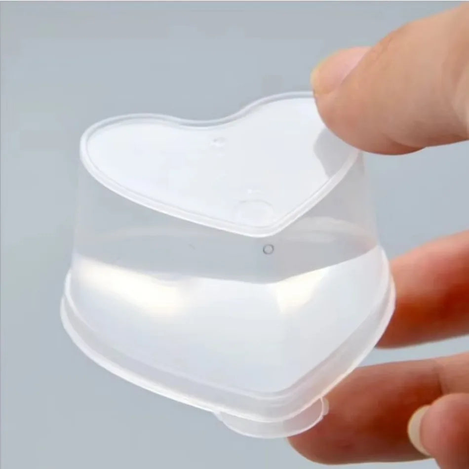 Love Heart Shaped Transparent Packaging Box Lids DIY Slime Pudding