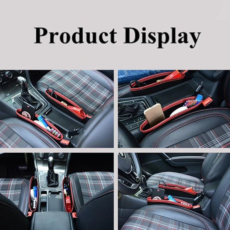 PU Leather Car Seat Gap Organiser | Universal Crevice Filler