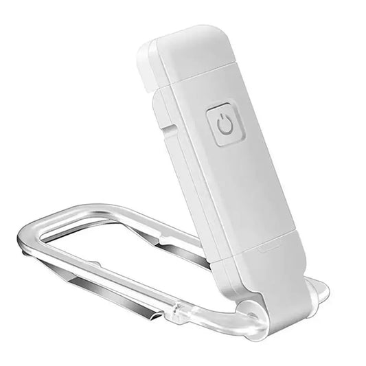 LED USB Rechargeable Clip Book Light – Eye Protection Reading Lamp Clip-On Book Light Peaceful Pleasures Health and Wellness WHITE