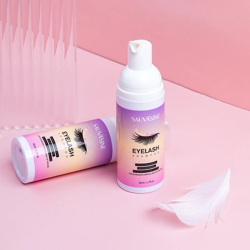 5/10PCS 50ML Eyelash Extension Shampoo Foam Mousse Kit Fast Makeup Glue Removal Foam Set Deeply Cleaning With Brush For Women Peaceful Pleasures Health and Wellness