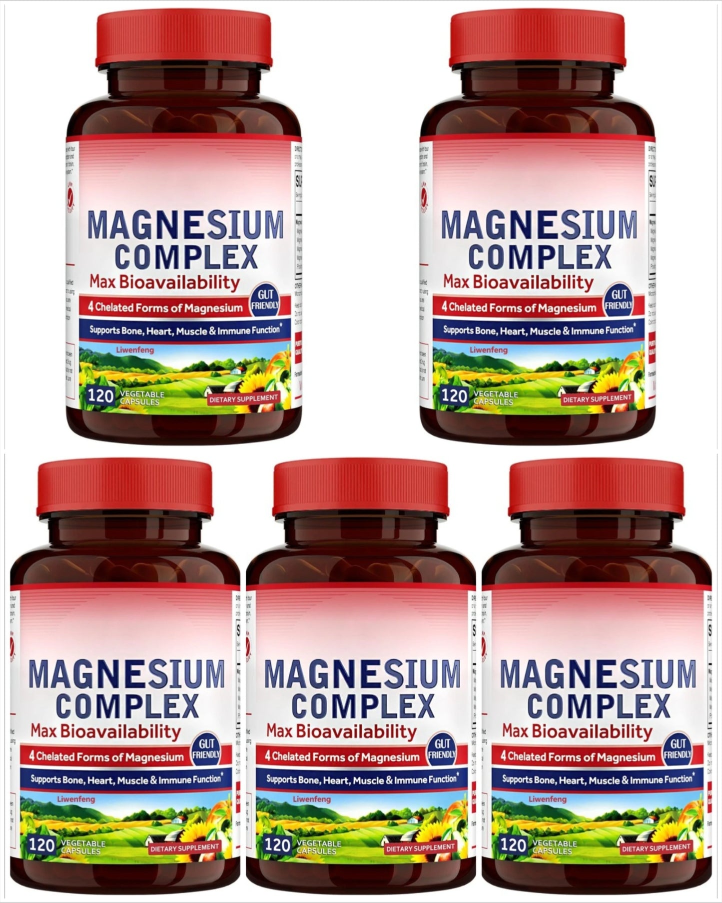 Magnesium Complex 500mg Glycinate Malate Taurate Citrate | 60 Caps