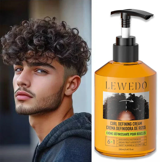 LEWEDO Castor Oil Curl Cream – Rosemary & Peppermint 280ml Curl Styling Cream Oasis Select