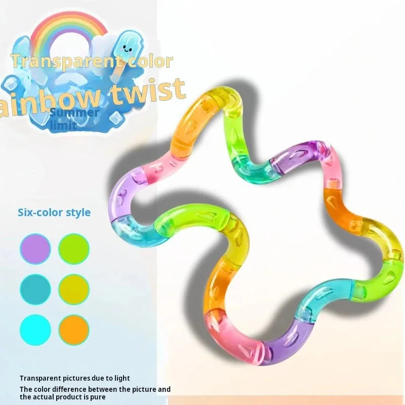 Deformable Rope Fun and Educational Fidget Toy Deformation Rope Knot Stress Relieving Toy Funny Gift for Kid Juguetes Antiestrés Peaceful Pleasures Health and Wellness