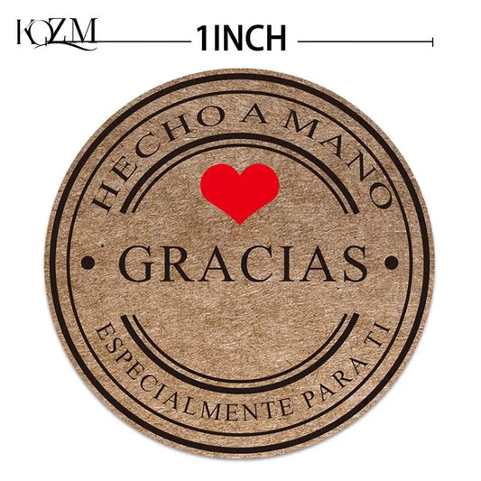 500 Pcs Gracias Spanish Thank You Stickers | Scrapbooking Labels Decorative Sticker Labels Oasis Select