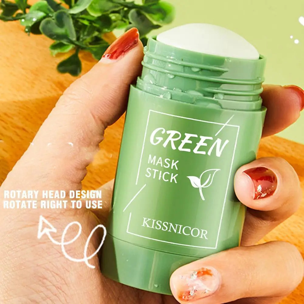 Face Clean Mask Green Tea Cleansing Stick Mask Shrink pores Deep Blackhead Remover facial Cleansing Moisturizing Mask 40g Peaceful Pleasures Health and Wellness