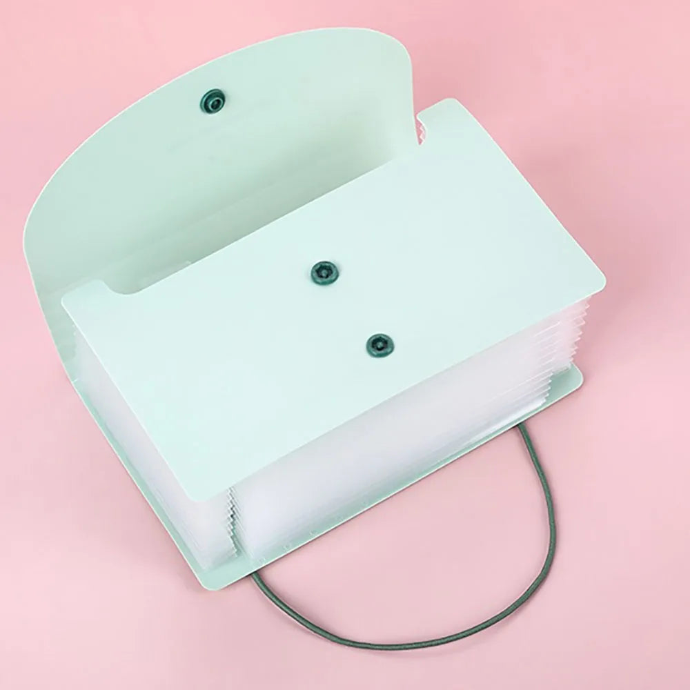 A6 File Storage Bag 13 Layer Classified Invoice Folder Waterproof PP