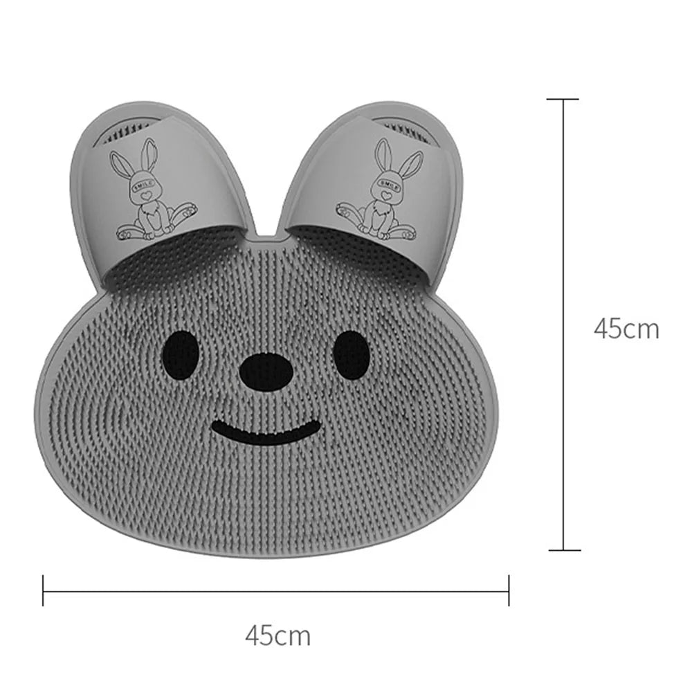 Rabbit Shape Non-Slip Shower & Bath Mat with Suction Cups