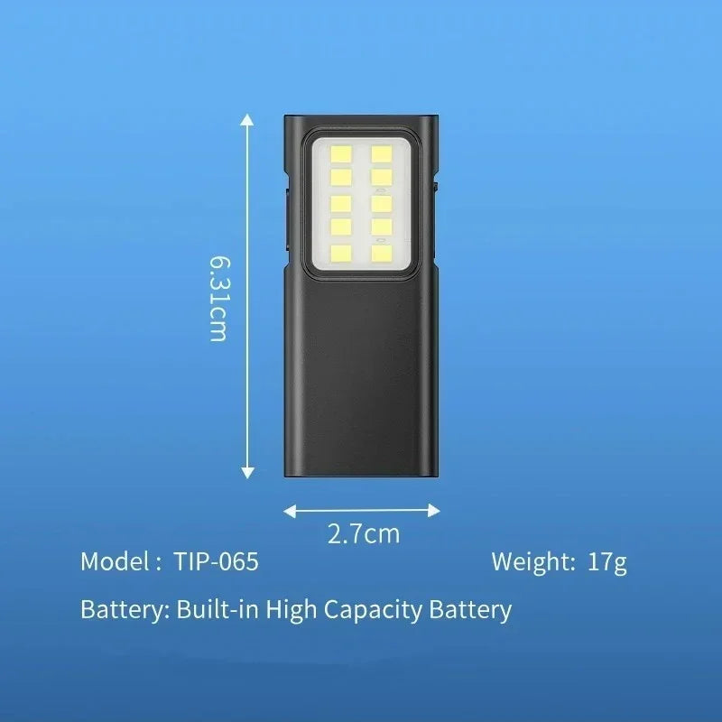 ZHIYU Mini EDC Keychain Flashlight – USB Rechargeable 350+ Lumen