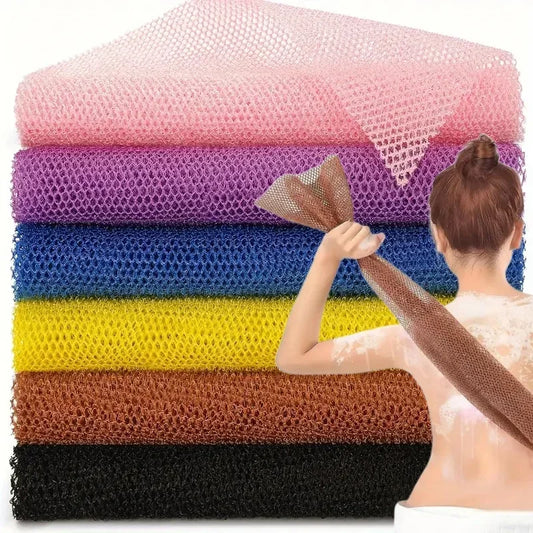 African Exfoliating Mesh Bath Scrub Loofah – Double-Sided Bath Exfoliating Loofah Peaceful Pleasures Health and Wellness