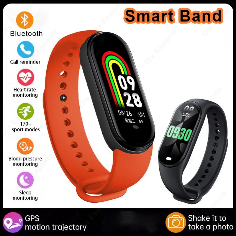Fashion Smart Watch Fitness Bracelet Sports Waterproof Health Monitor Watch Smart Band BT Control Photo Capture Smart Wristband Peaceful Pleasures Health and Wellness 1Red1Bk