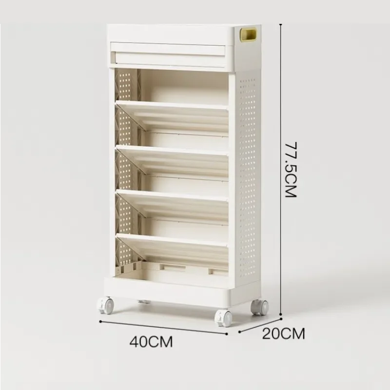 Mobile Bookshelf Storage Rack with Wheels – Kids & Dorms