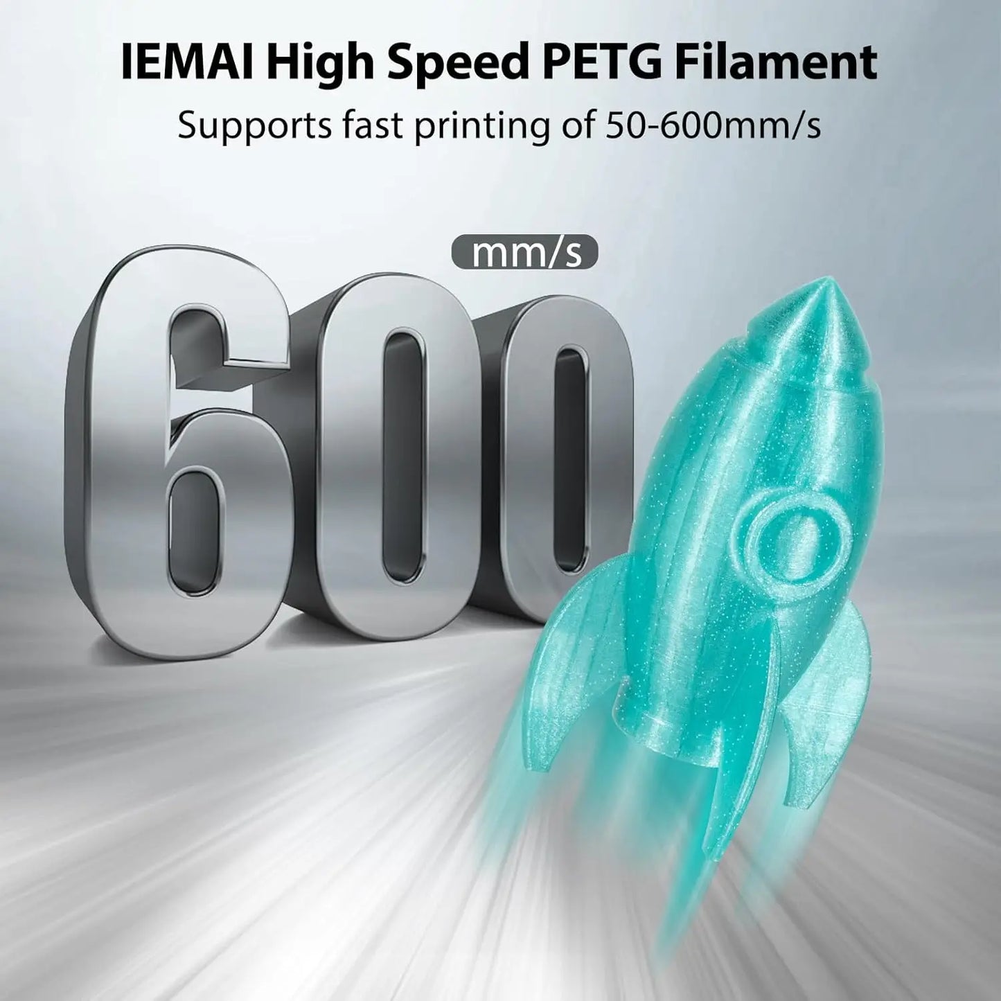 DINGSUN 3D Transparent PETG Filament 1.75mm ±0.02mm Accuracy
