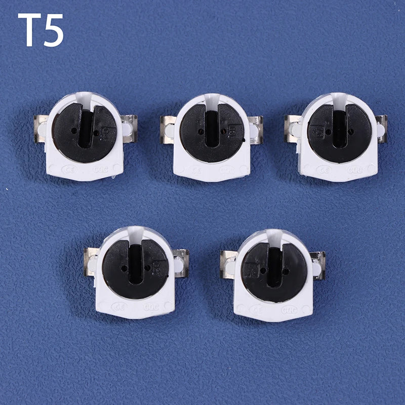 5-Pack T5 T8 Non-Shunted Tombstone Lamp Socket G5 G13 Base