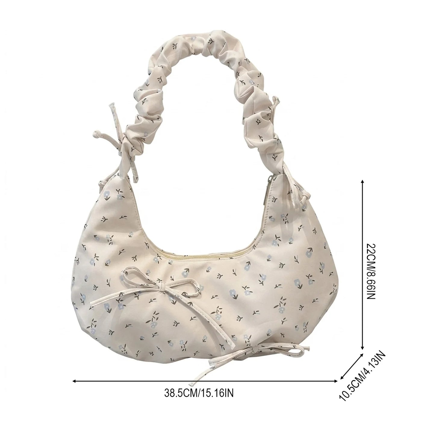 Women Floral Print Large Capacity Tote Bag Shoulder Underarm Bag With Durable Polyester Material And Multiple Carrying Styles Peaceful Pleasures Health and Wellness