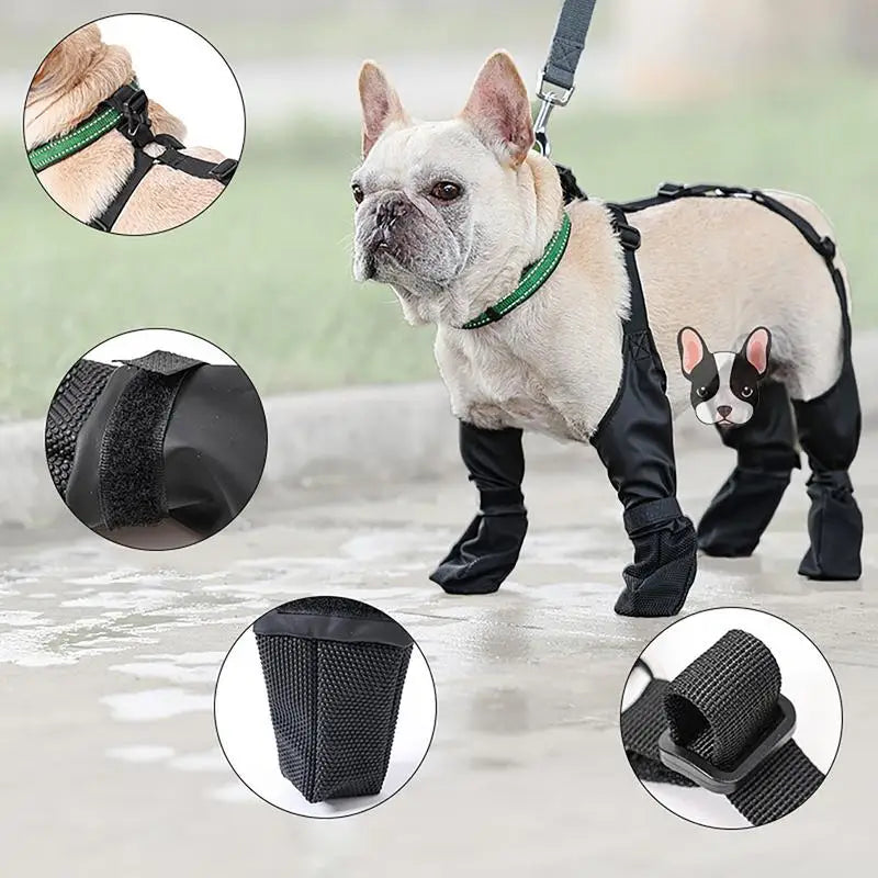 Waterproof Anti-Slip Dog Shoes Paw Protector Booties S/M/L