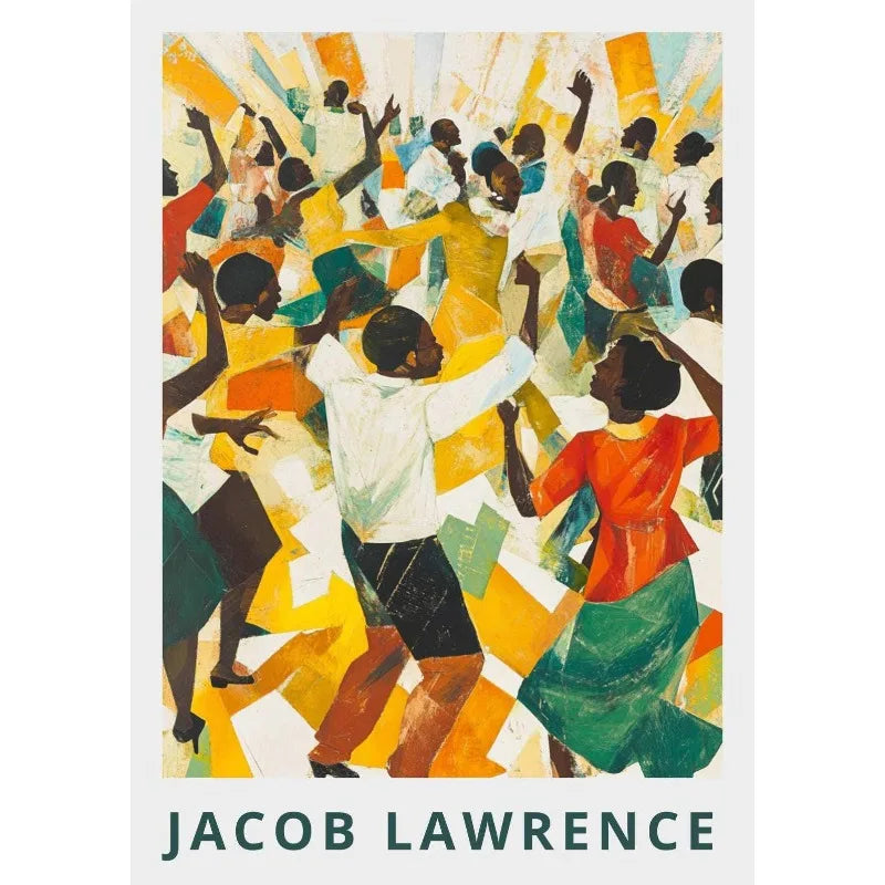 Minimalist Jacob-Lawrence The Migration African American Classic Exhibition Poster Canvas Painting Wall Pictures Home Decor Peaceful Pleasures Health and Wellness 2 50x70cm Unframed