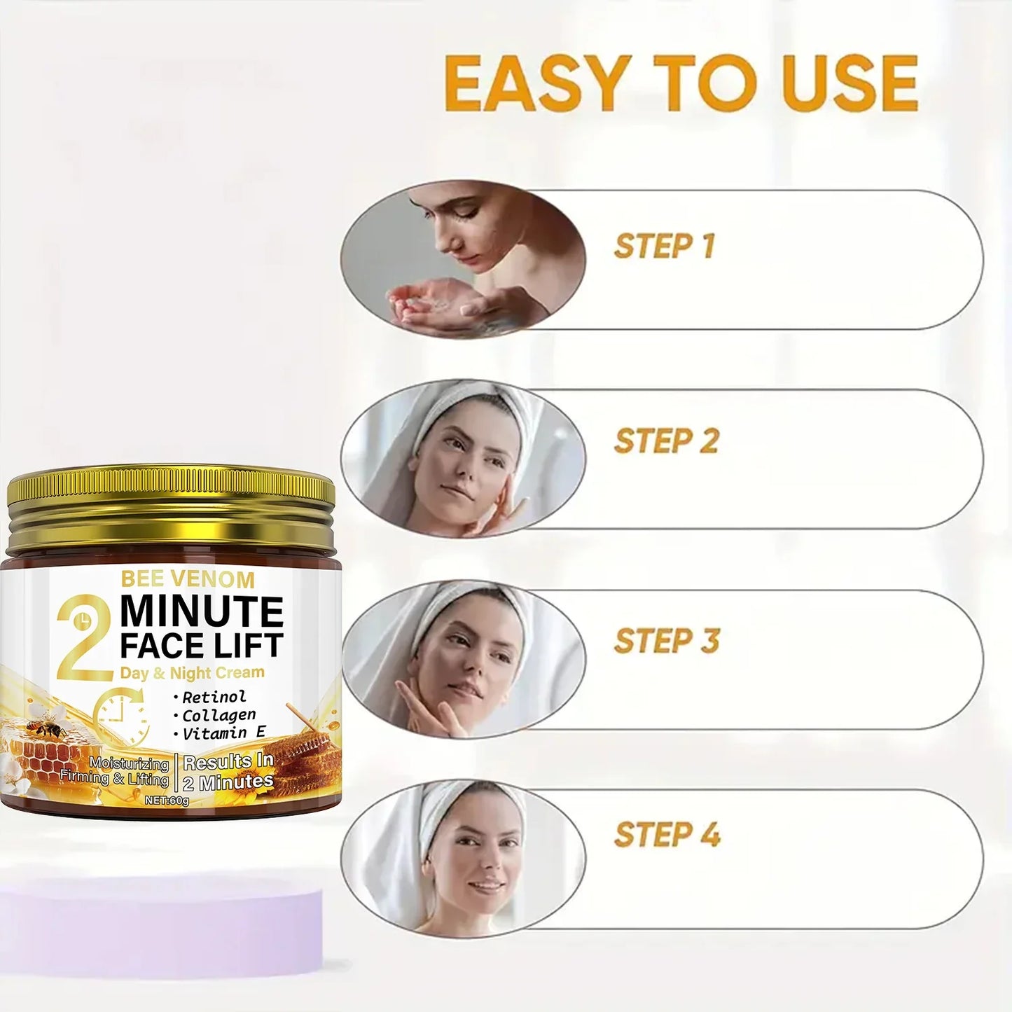 Bee Venom Anti-Aging Cream with Retinol & Collagen – 60g