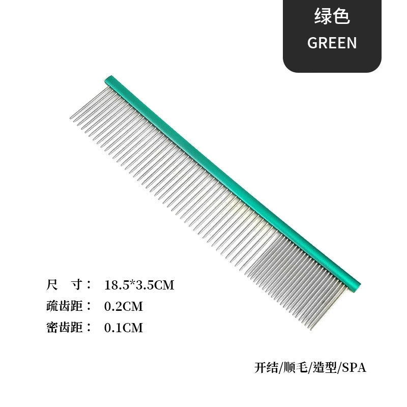 Professional Pet Grooming Comb | Stainless Steel Dog & Cat