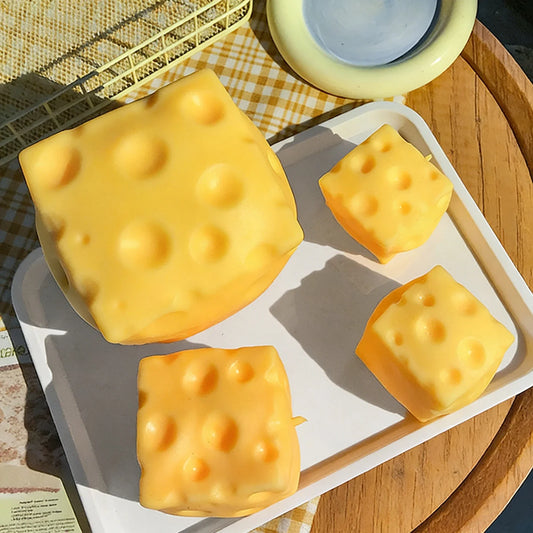 Cute Cheese Squeeze Toy | Soft TPR Mochi Squishy Fidget Toy Squishy Fidget Toy Oasis Select