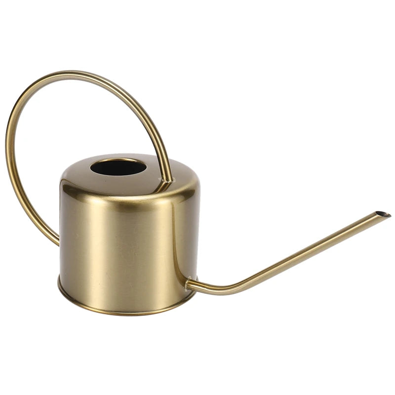 Golden Stainless Steel Watering Can 1300ml | Indoor & Outdoor