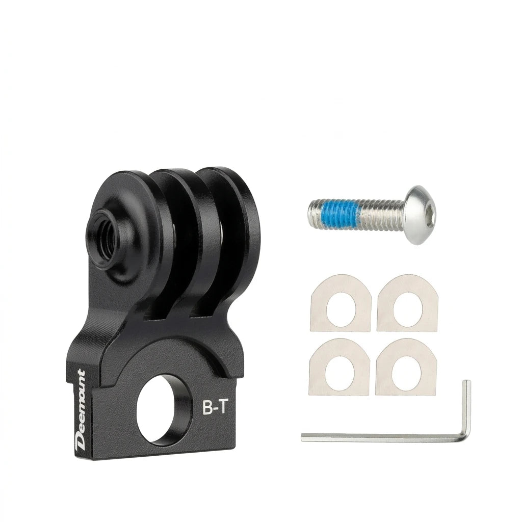 Brompton-Folding Bike GoPro Seatpost Mount Garmin-Compatible Bracket Aluminum Alloy Universal Accessory Peaceful Pleasures Health and Wellness black