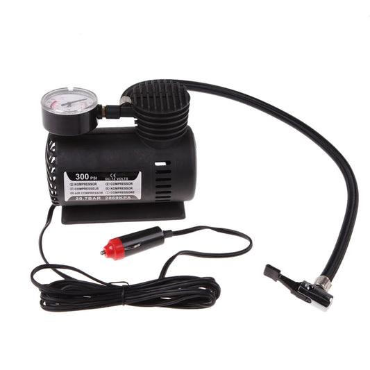 Portable 12V Auto Car Electric Air Compressor Tire Infaltor Pump 300 PSI XR Peaceful Pleasures Health and Wellness Default Title