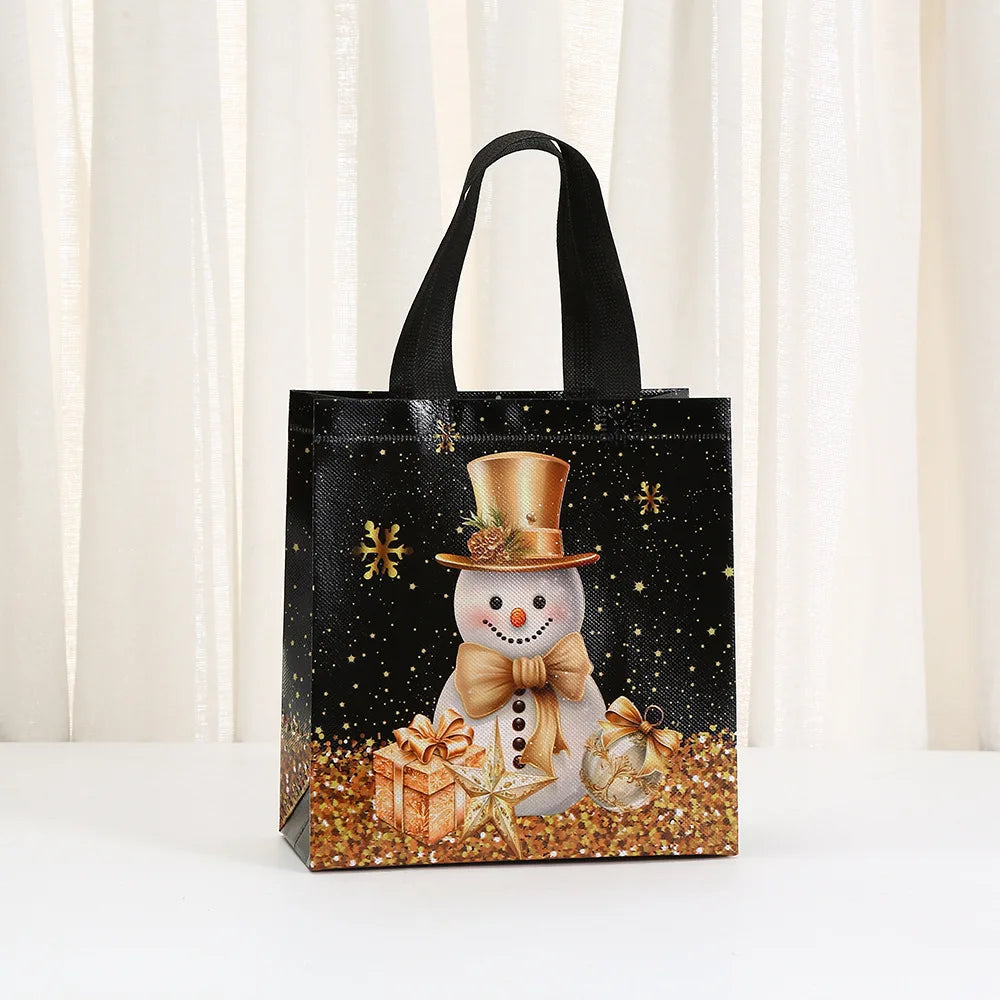 Christmas Non-Woven Gift Bag | Snowman & Xmas Tree Tote
