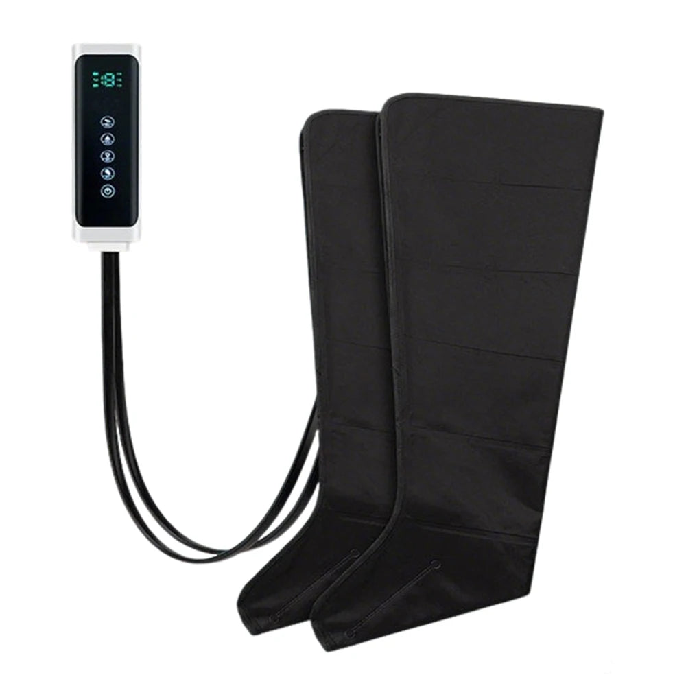 Air Pressure Leg Massager Electric Air Compression Leg Massager for Pain Relief Air Wave Calf Massager with Remote Control 220V Peaceful Pleasures Health and Wellness EU Plug 220V