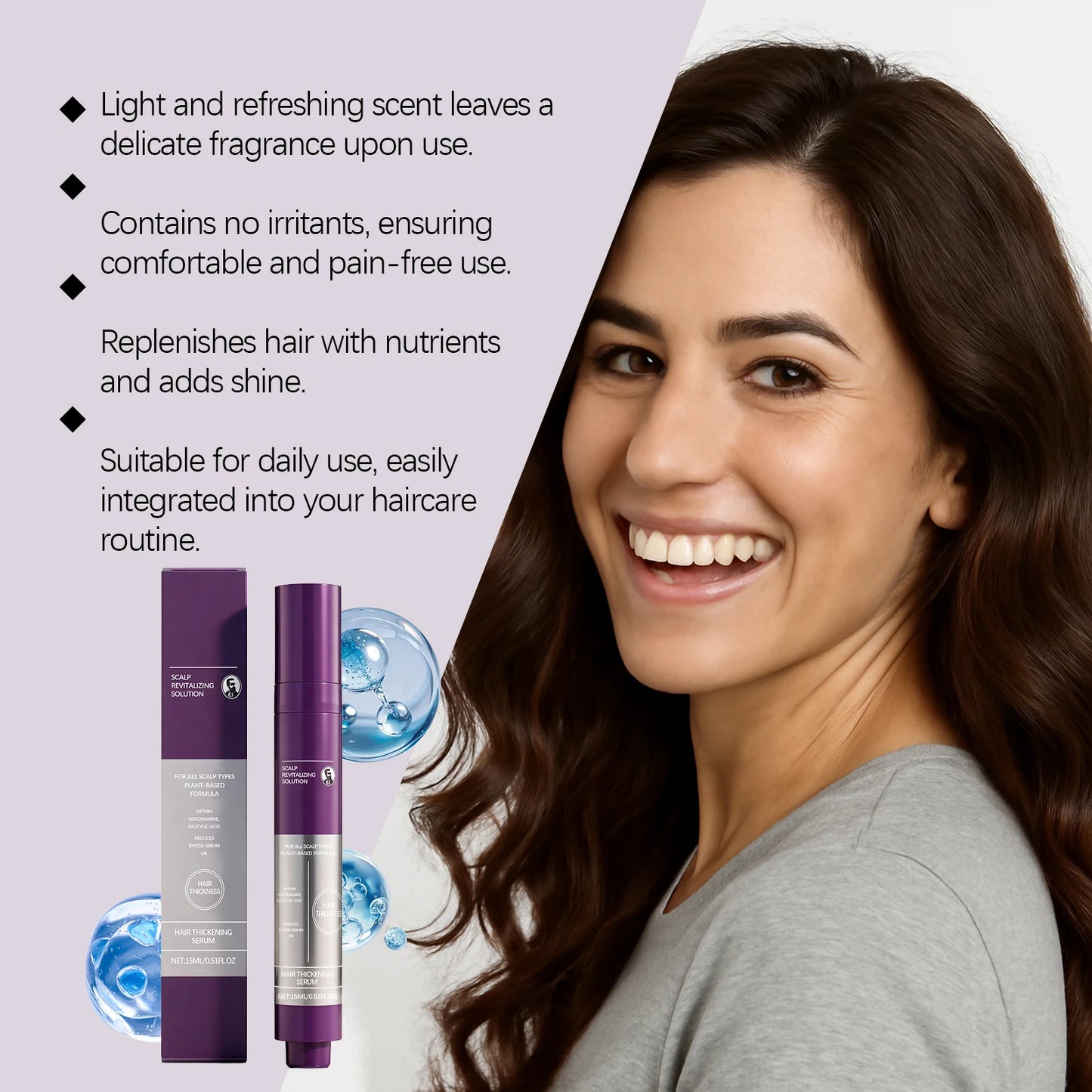 Scalp Revitalizing Solution Scalp Repair Serum Increase Hair Thickness Reduce Hair Breakage Nourishing Scalp Rosemary Oil Serum Peaceful Pleasures Health and Wellness