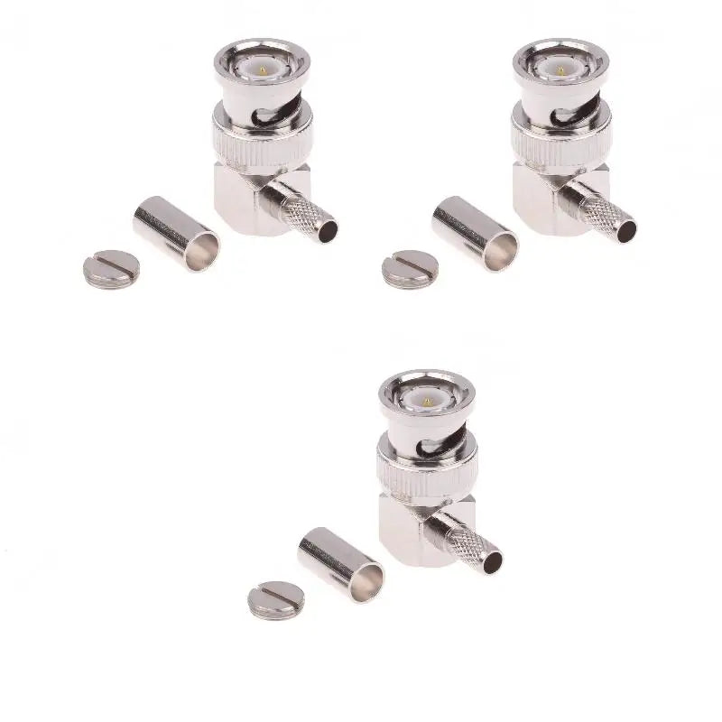 90° BNC Male Right Angle Crimp RF Connector 50 Ohm – RG58 RG142