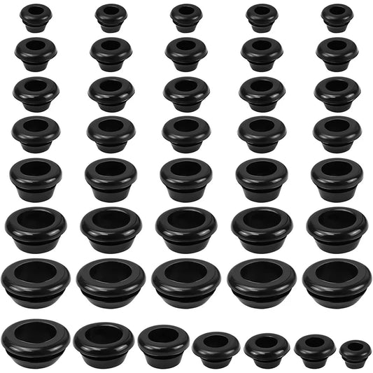 Rubber Grommet Cable Wire Hole Grommets Automotive Wiring Electrical Peaceful Pleasures Health and Wellness 70pcs