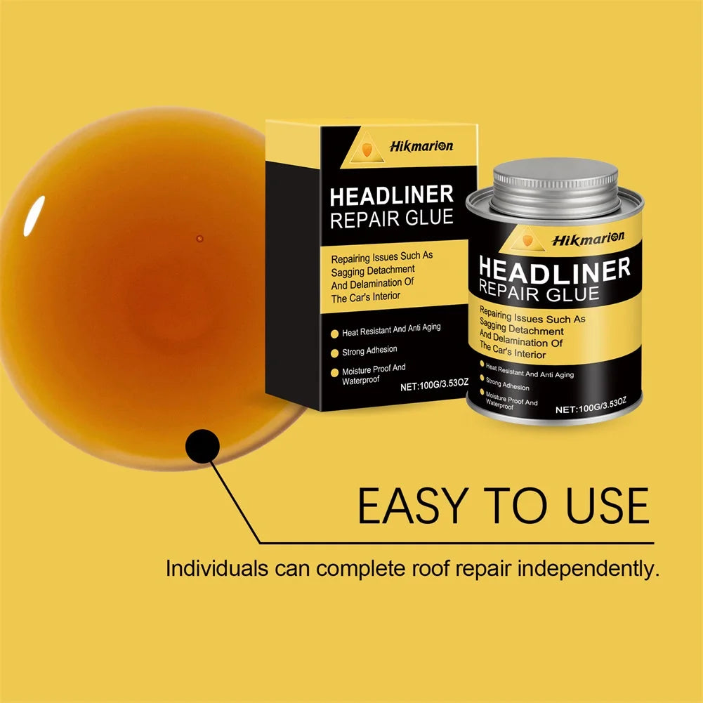 Car Headliner Repair Adhesive,Automotive Interior Fabric Adhesive,High-Temperature Resistance Clear Fast Drying Adhesive Peaceful Pleasures Health and Wellness