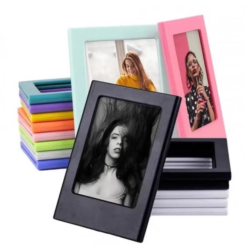5PCS 3 Inch Magnetic Photo Frame Small Creative Magnet Picture Frames for Desktop Display Home Office Ornament Peaceful Pleasures Health and Wellness