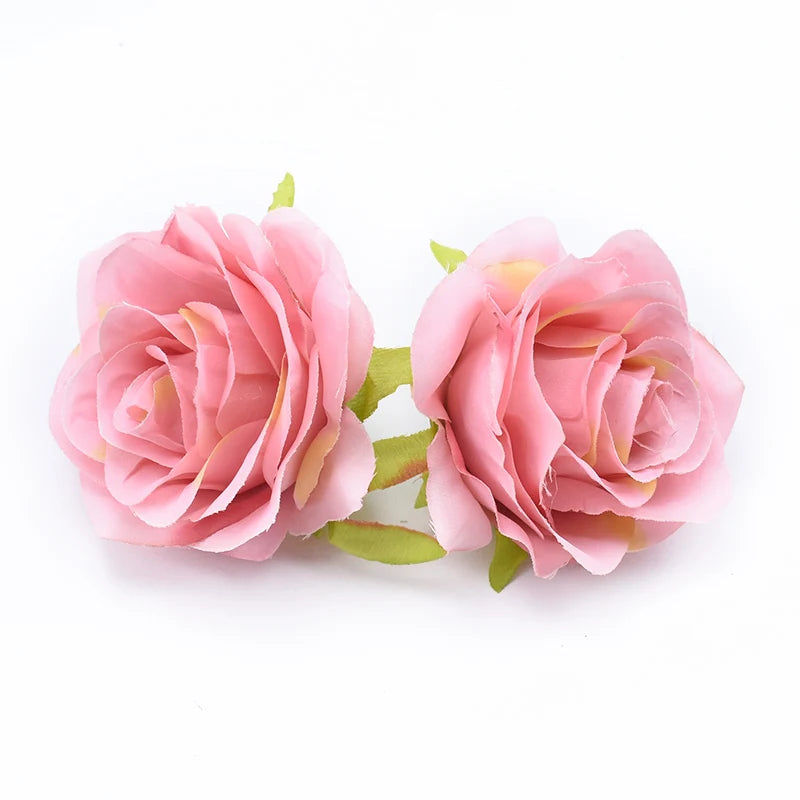 Silk Rose Artificial Flower Heads 5/10 Pcs | Wedding & Party Decor