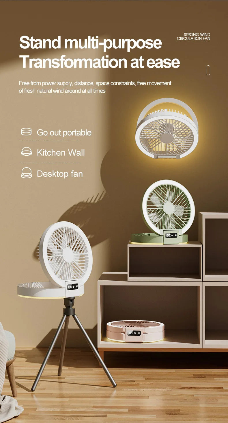 5-in-1 USB Rechargeable Mini Fan – Night Light & Aromatherapy