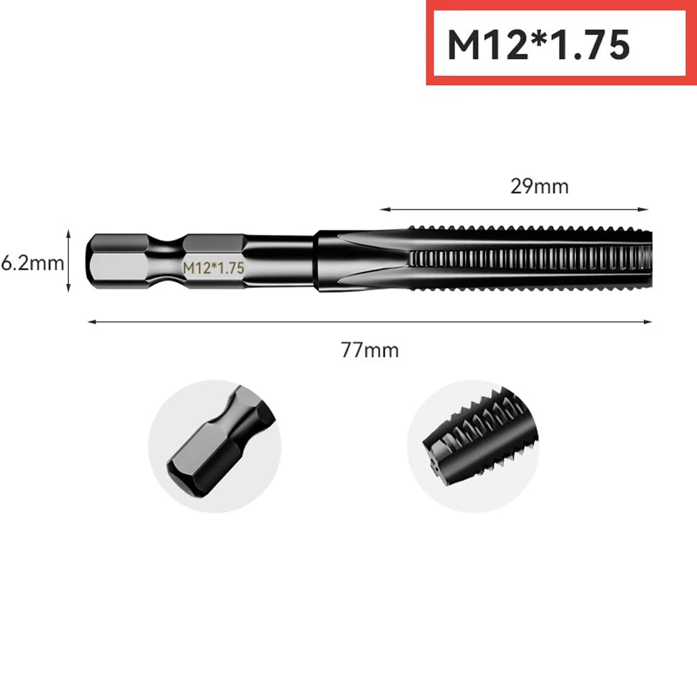 HSS 6542 Tap Drill Bit Hex Shank Thread Metric 2 5- Screw Taps Tool