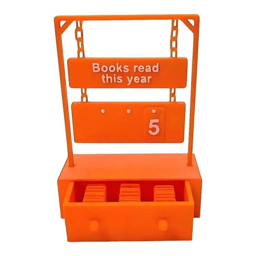 3D Book Read Counter with 30 Number Tags – Reading Tracker