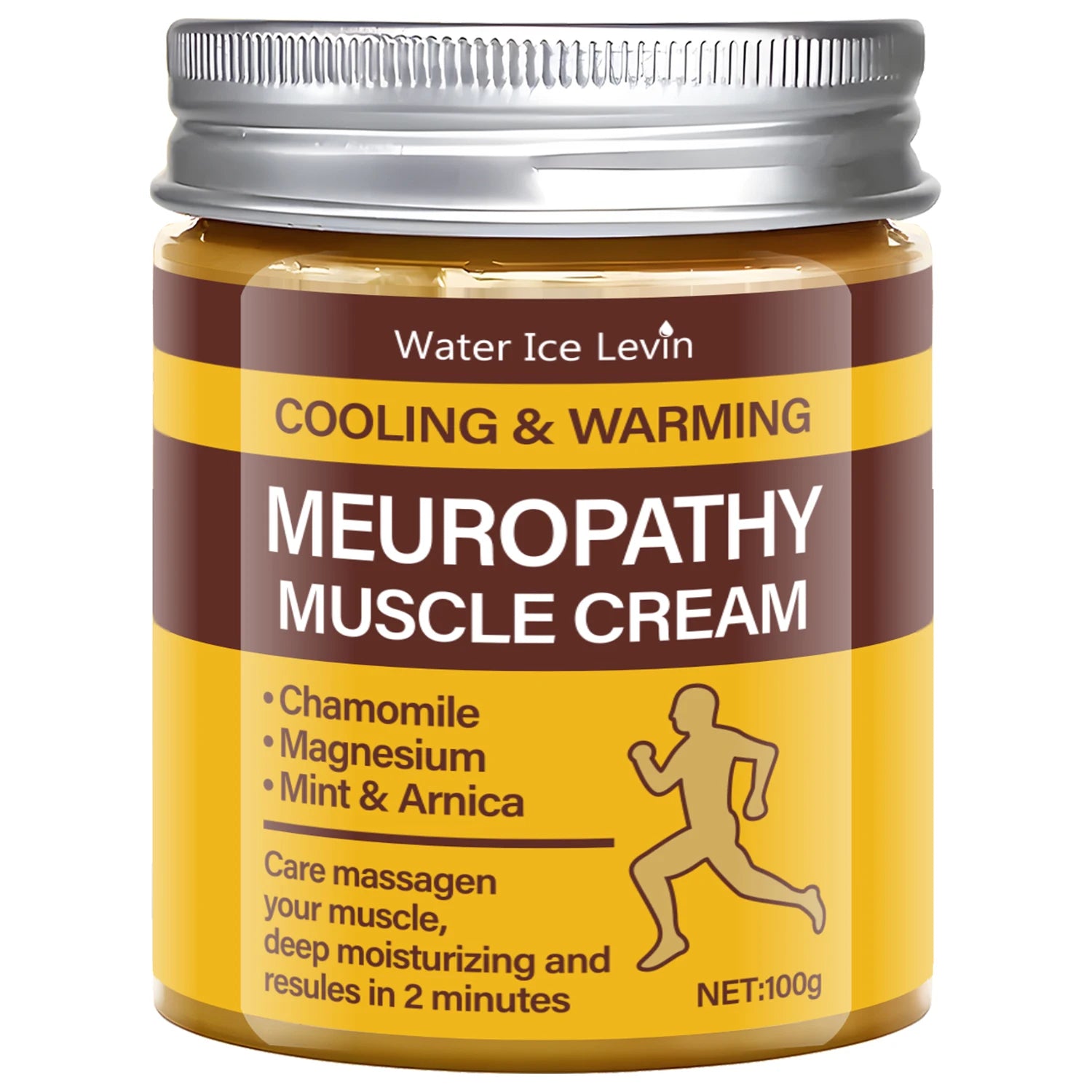 Cooling & Warming Body Cream | Chamomile & Magnesium | 100g Body Moisturizer Cream Peaceful Pleasures Health and Wellness Gold 100g