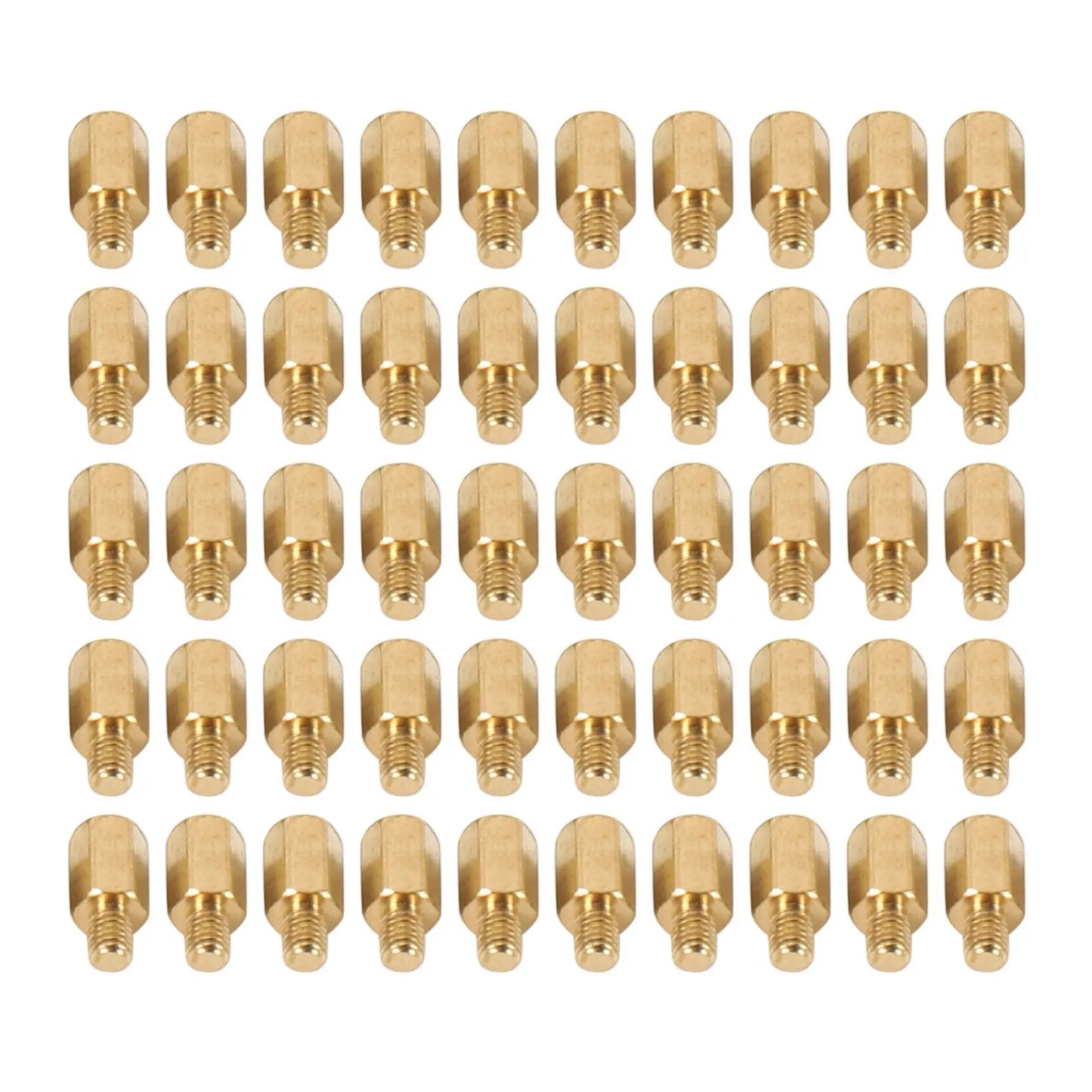 A36T-100 Pcs PC PCB Motherboard Brass Standoff Hexagonal Spacer M3 7+4Mm Peaceful Pleasures Health and Wellness Gold CN