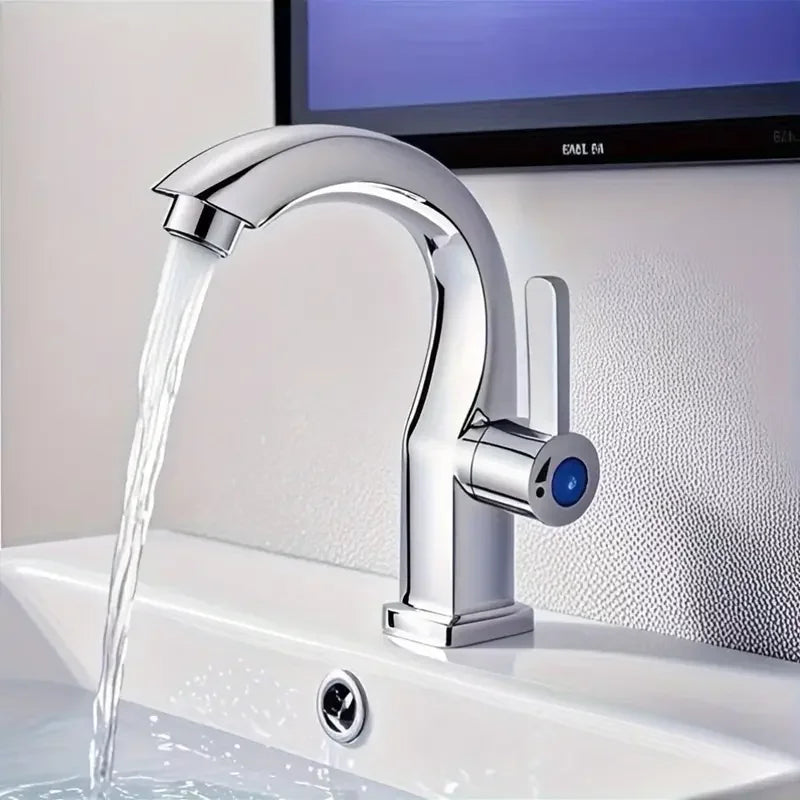Matte Black Single Hole Bathroom Faucet with Side Spray