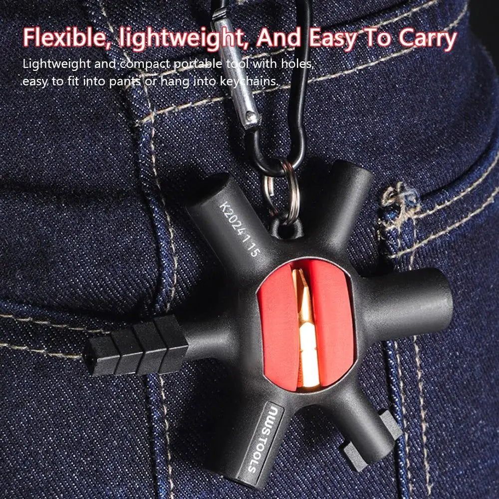 9-in-1 Universal Electrical Key Wrench | High Torque Cabinet Tool