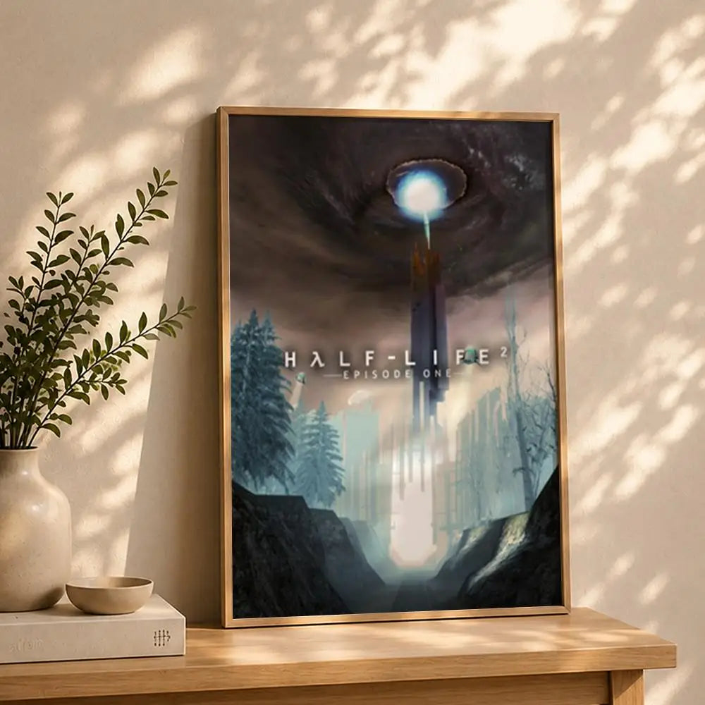 Half-Life 2 HD Self-Adhesive Waterproof Gaming Poster Wall Art Gaming Wall Poster Peaceful Pleasures Health and Wellness White4 15X20cmNoframe