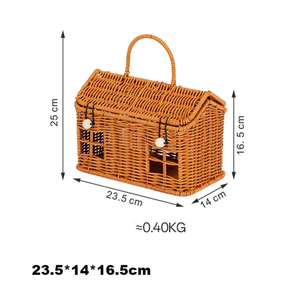Imitation Rattan Woven Storage Basket | Fruit & Snack Tray