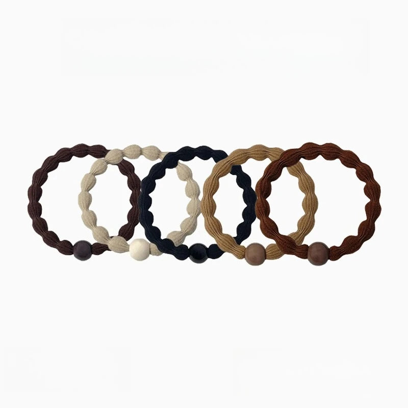 Sporty Hair Ties Strong Hold Elastic Bands 5/10 Pack – Black