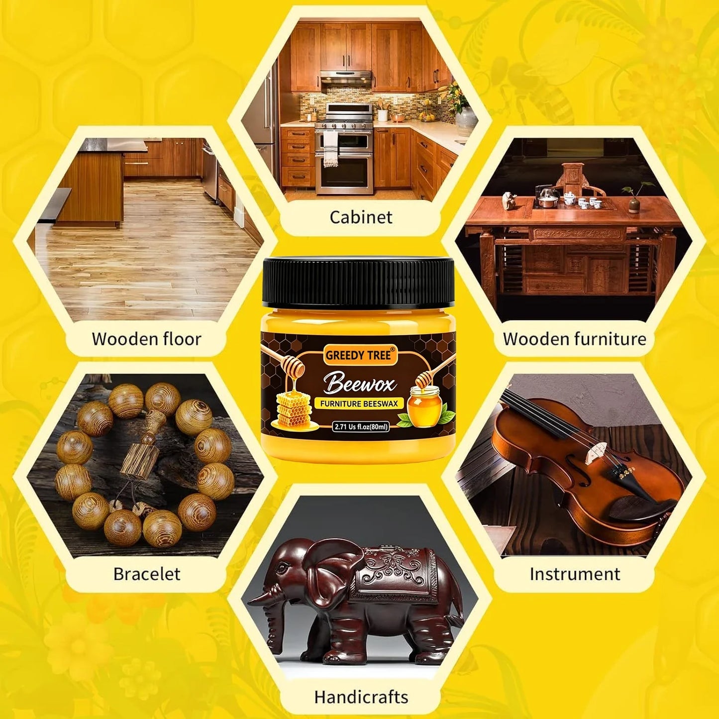 Beeswax Rosewood Furniture Polish & Wood Floor Care Oil 80g