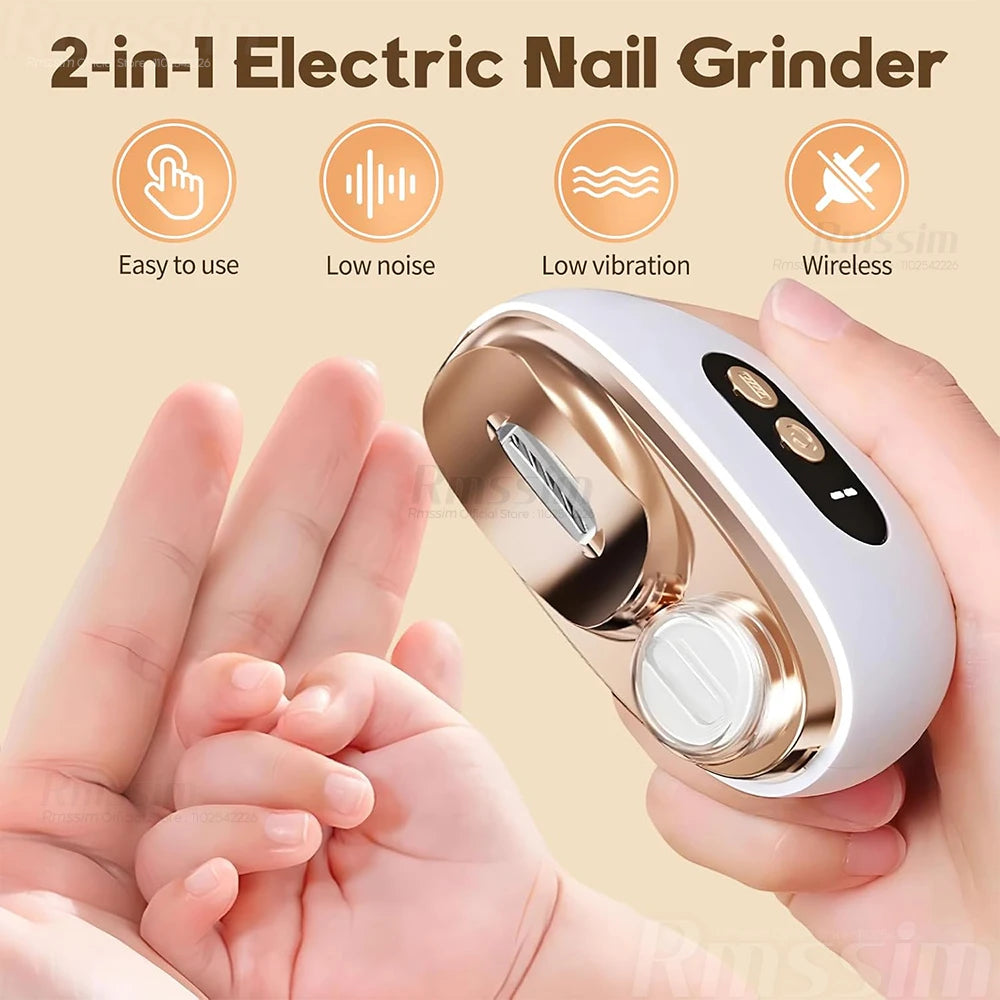 Upgraded 3 in 1 Multi-functional Electric Nail Trimmer 3 Speed Control Automatic Polished Trimmer Nail Clipper with LED Lighting Peaceful Pleasures Health and Wellness