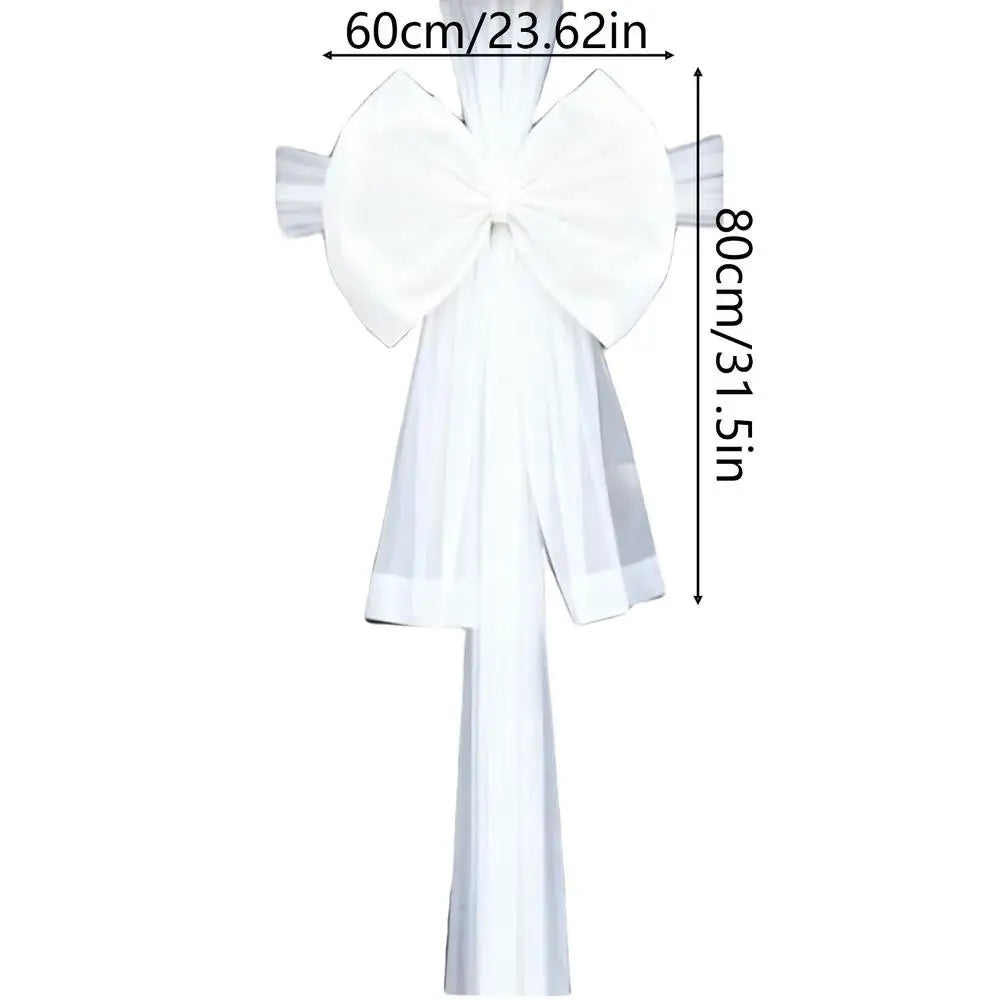 Large Christmas Organza Bow Decor | Door, Mantel & Window